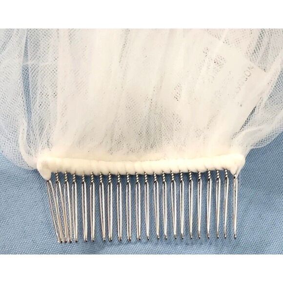 Brides & Hairpins Cristina Simple Veil Cathedral Ivory Single Tier Tulle, 106" - Picture 10 of 11